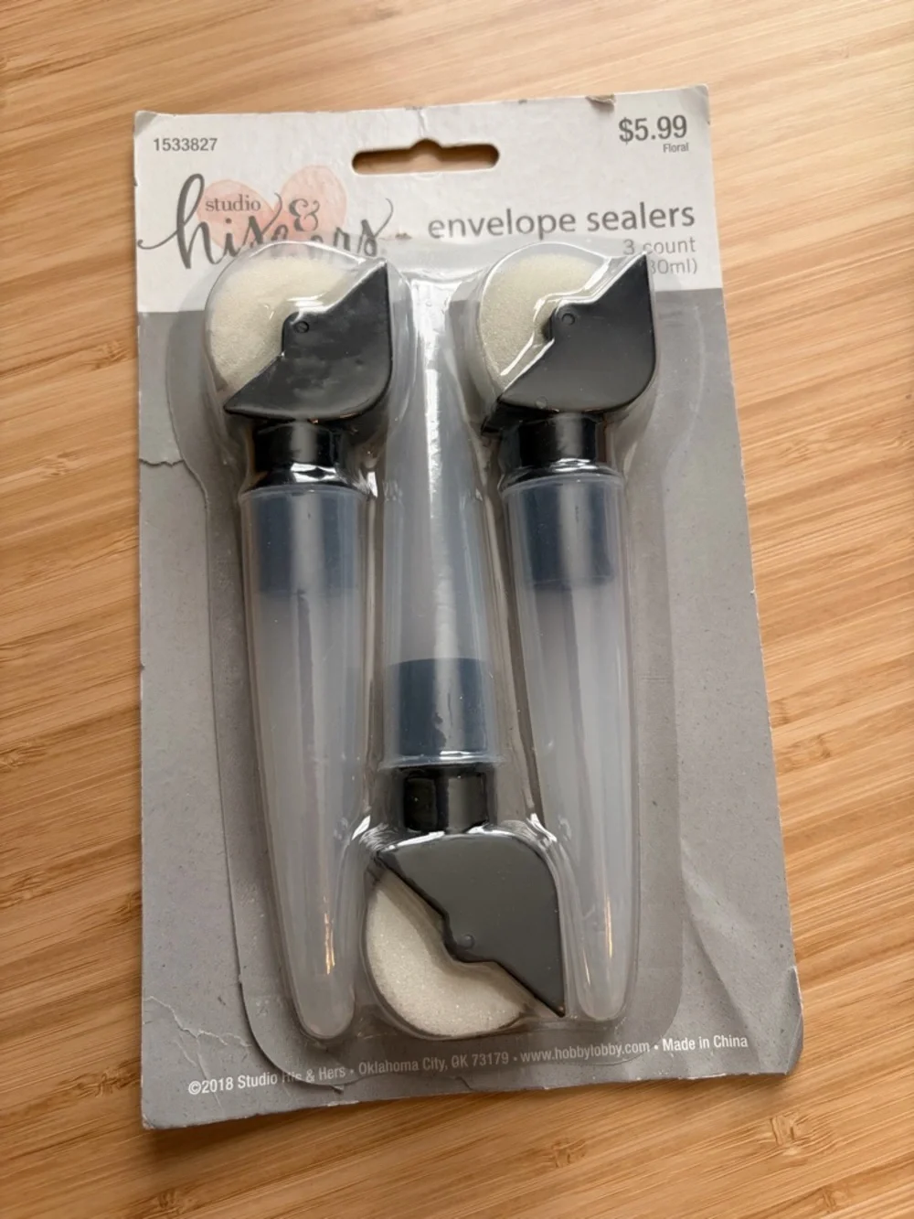 Hobby Lobby White Mini Favor Buckets - Pack of 9 (3 Sets) and envelope sealers